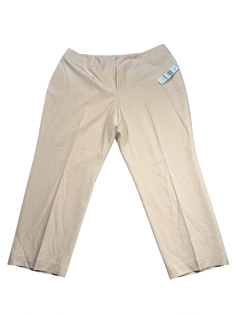 New Le Suit 22W Light Peach Soft Blush Work Pant Plus Elastic Stretch Business